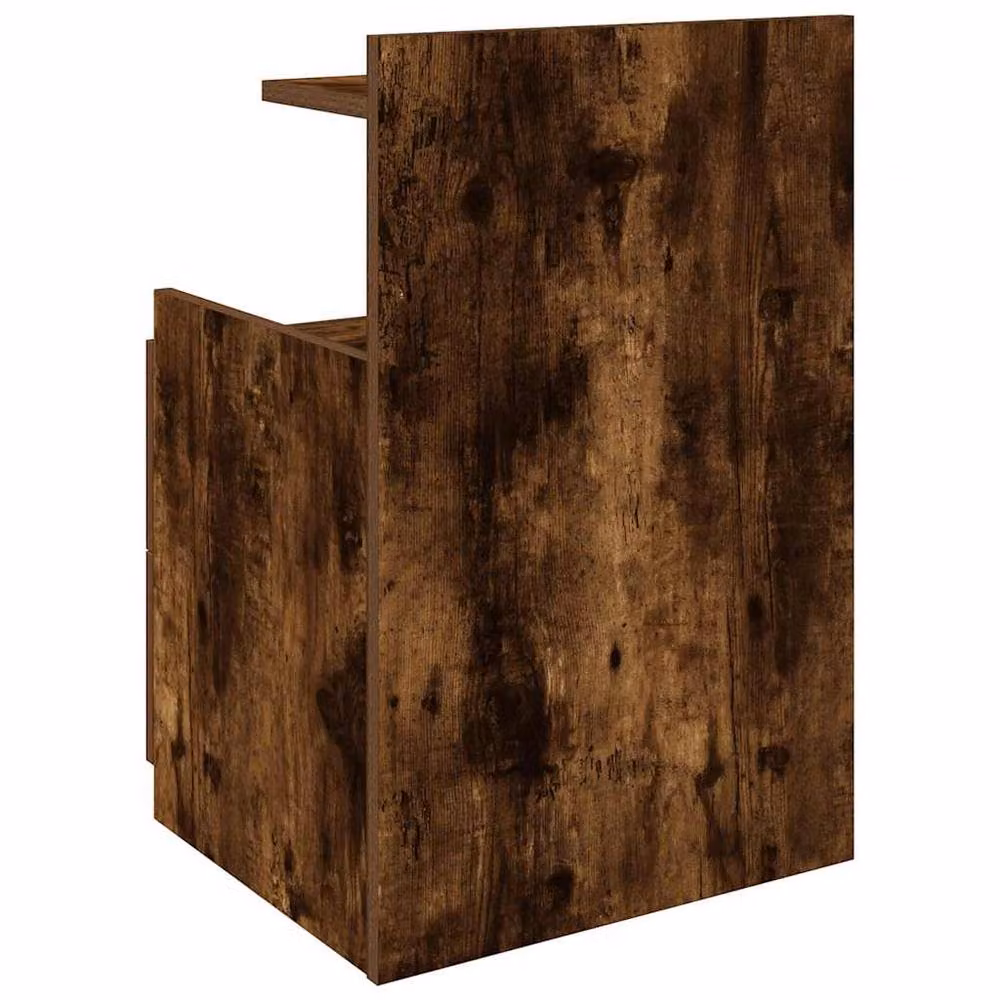 Berkfield Home Set of 2 Bedside Cabinets with 2 Drawers in Smoked Oak Brown, W: 40 cm, D: 36.5 cm, H: 62 cm – 5