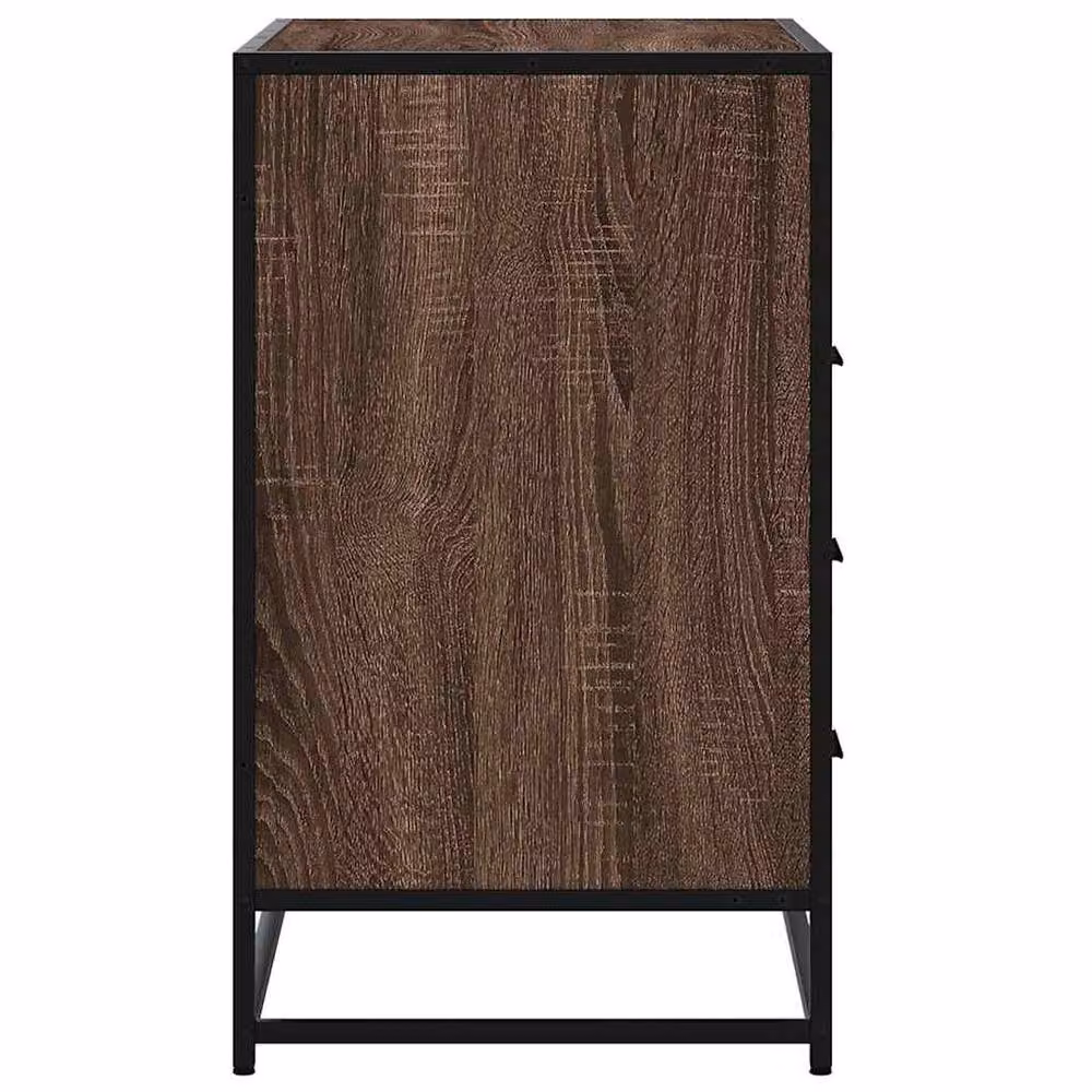 Berkfield Home Elegant Drawer Cabinet in Brown Oak, W/D/H: 70 x 41 x 70 cm – 4