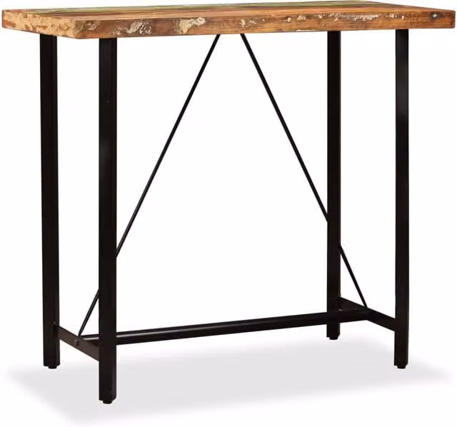 Berkfield Home Industrial Bar Table in Brown Solid Reclaimed Wood W/D/H: 120 x 60 x 107 cm – 1