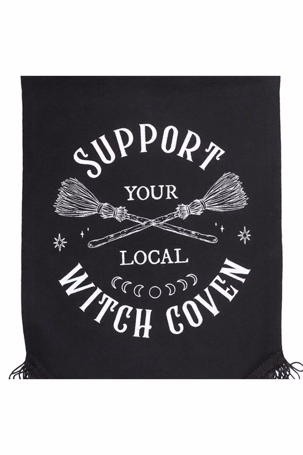 KDMD Support Your Local Witch Coven Black Gothic Textile Wall Hanging Banner – 3