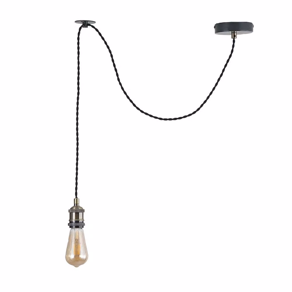 Kairui Lighting 1-Light Spider Pendant Ceiling Light in Black and Gold/Brass with Included Bulbs – 2