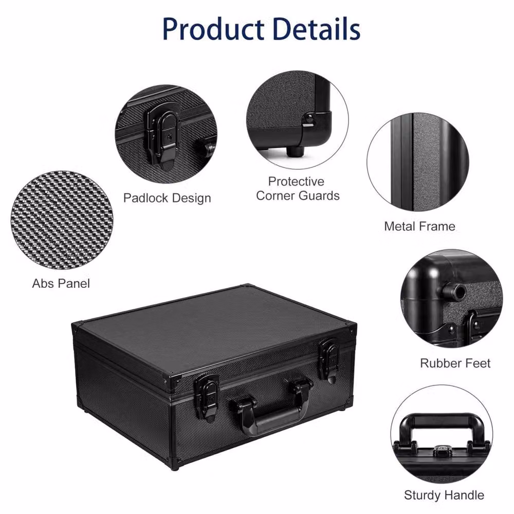 FLAVORA Portable Graded Card Storage Box in Black, W: 50 cm, D: 50 cm, H: 50 cm – 3