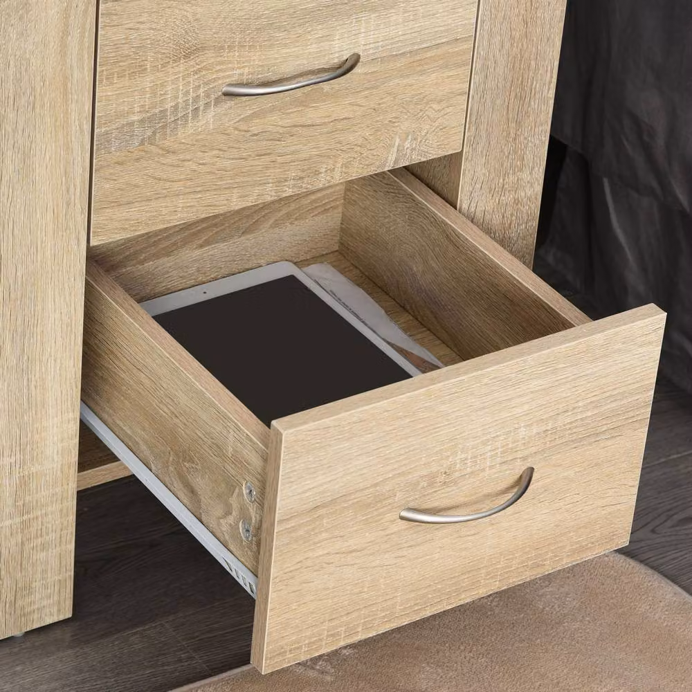 Wyld Haus Colu Set of 2 Natural Brown Wooden Bedside Tables with 2 Drawers – 6