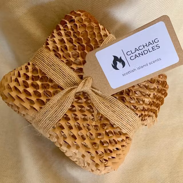 Clachaig Candles Spicy Orange Scented Organic Wax Bowl Candle in Orange