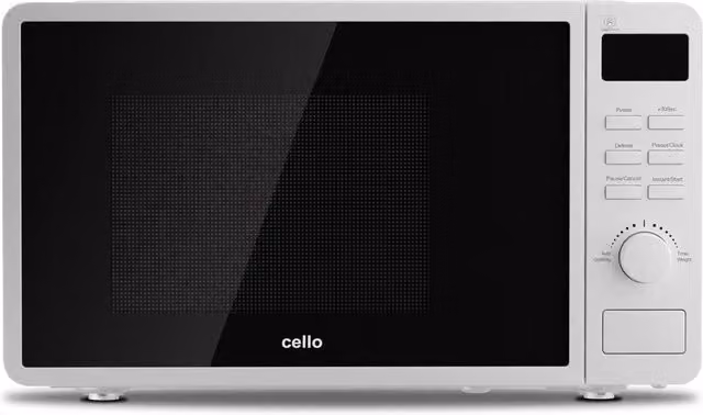 Cello 20L Digital Solo Microwave, 800W, White – 2