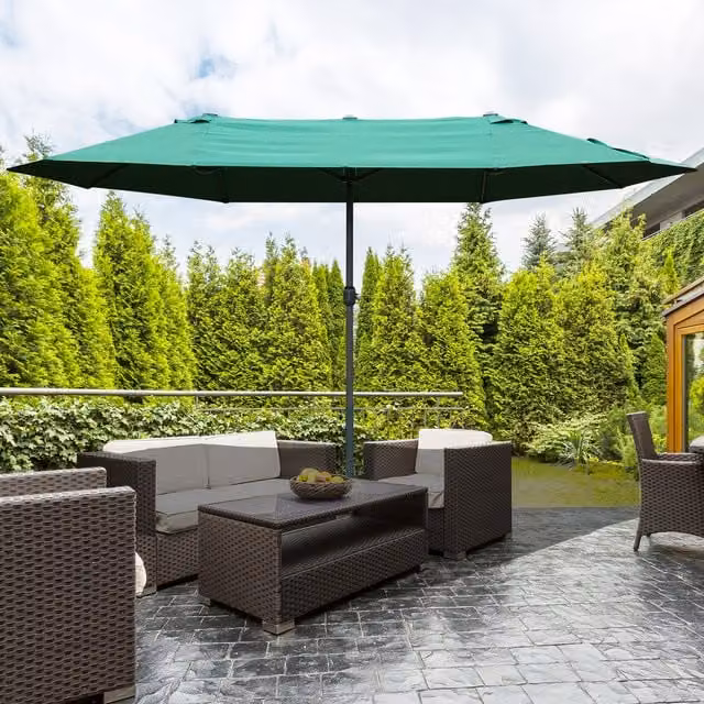 Outsunny 4.6m Garden Umbrella Canopy in Green