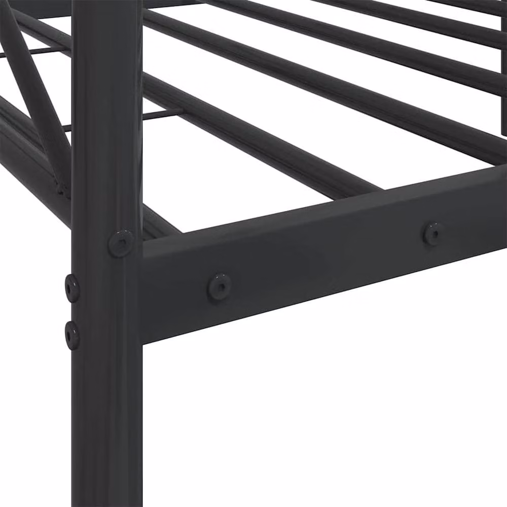 Berkfield Home Metal Day Bed in Black, W/D/H: 90 x 200 cm – 5