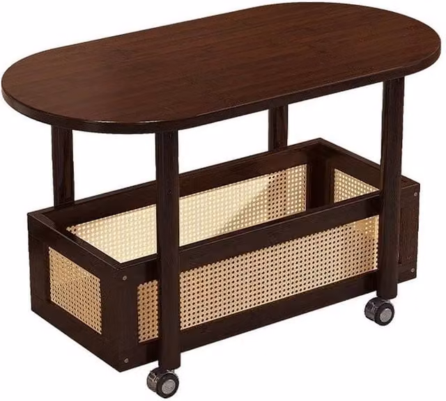 VOGREX Height Adjustable Portable Mobile Laptop Desk in Brown – 1
