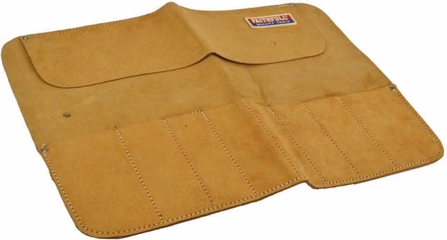 Faithfull Leather Chisel Roll, Brown and Multicolour, W/H: 33 x 47 cm