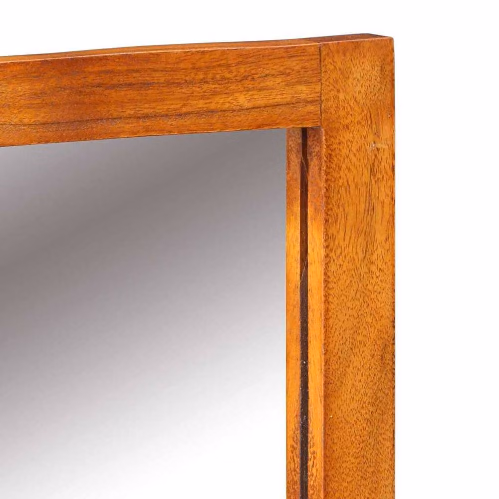 Berkfield Home Honey Brown Acacia Solid Wood Dressing Table with Mirror – 3