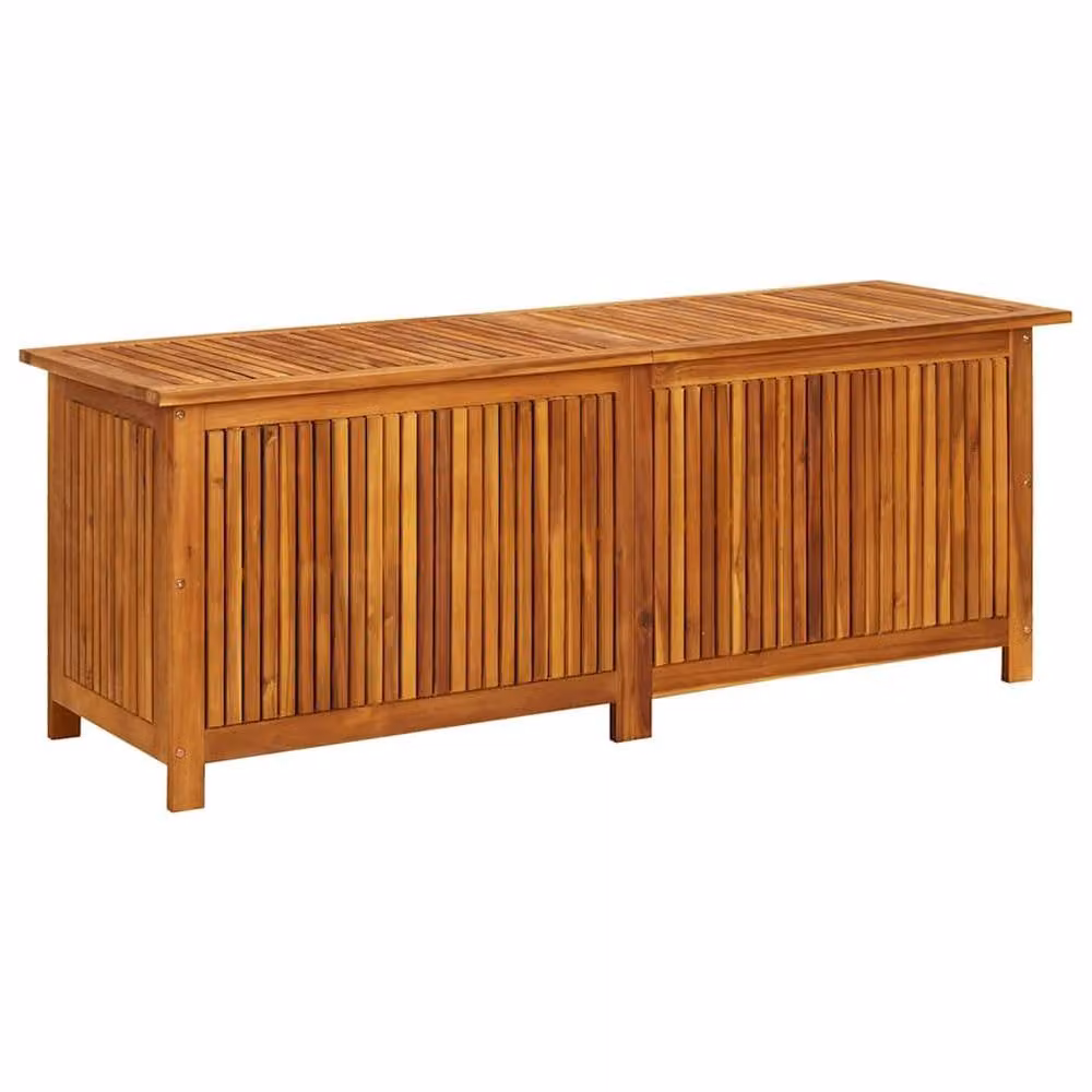 Berkfield Home Garden Storage Box in Brown Solid Oiled Acacia Wood W/D/H: 150 x 50 x 58 cm – 2