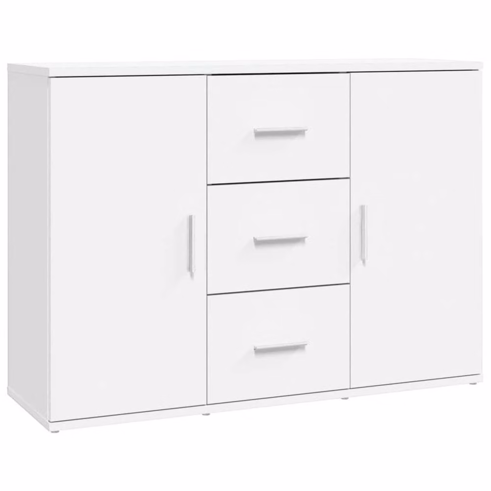Berkfield Home White Modern Sideboard in MDF, W/D/H: 91 x 29.5 x 65 cm – 2
