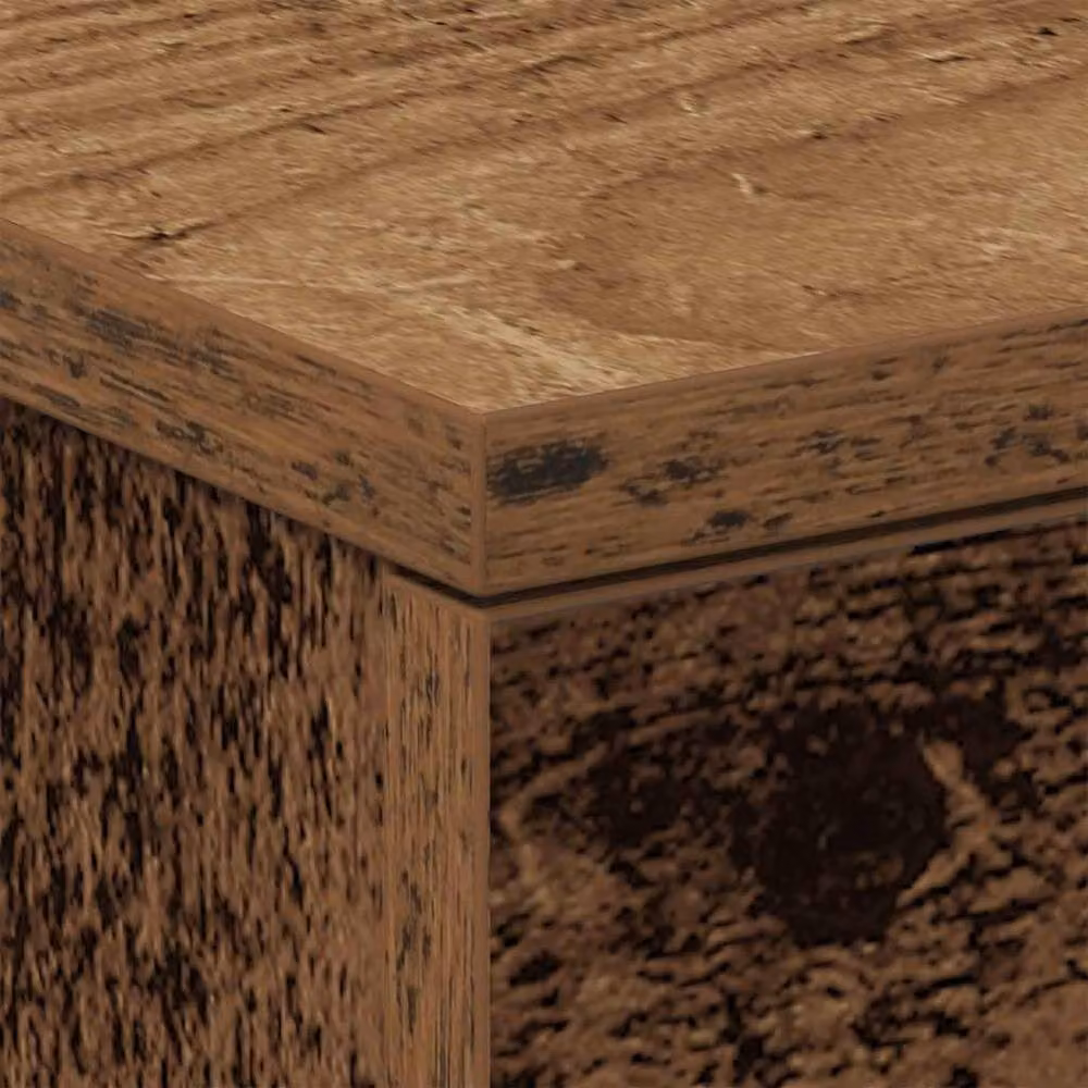 Berkfield Home Set of 2 Bedside Cabinets in Old Wood, W/D/H: 38 x 35 x 55 cm – 6