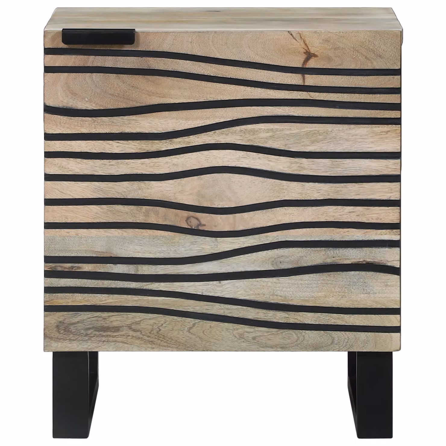 Berkfield Home Rustic Mango Wood Bedside Table in Brown, W/D/H: 40 x 33.5 x 46 cm – 3