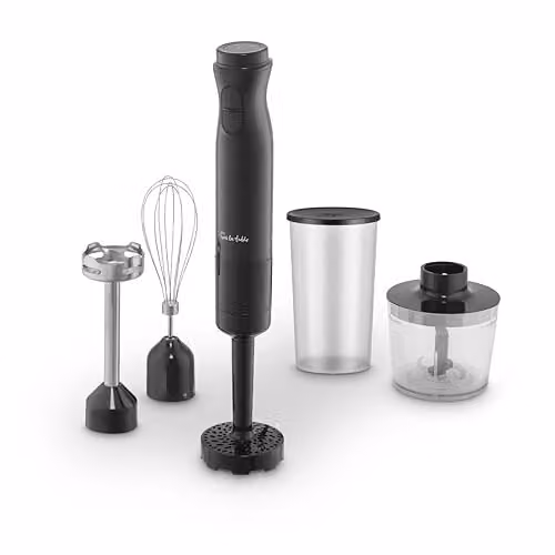 Sur La Table Core Digital 5-in-1 Hand Blender with 5 Attachments, 1000W, Black SLT12010BLK