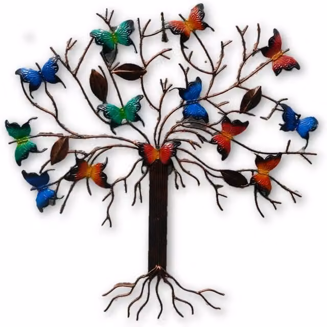 On Trade Winds Multi-coloured Metal Butterfly Wall Decoration