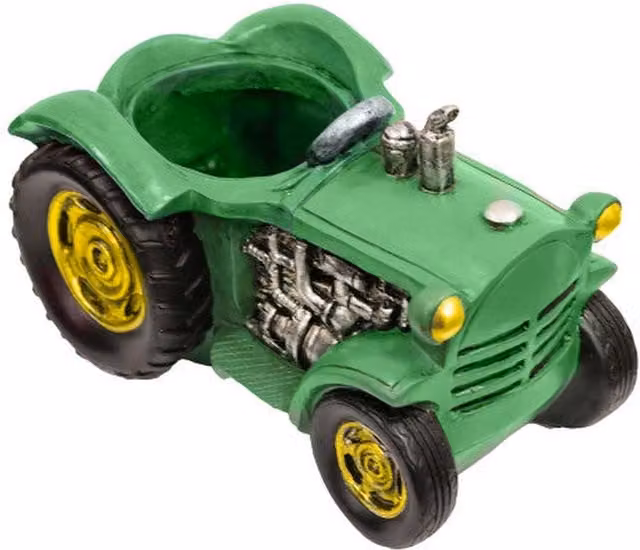 Betley Butterfly Green Tractor Vintage Vehicle Resin Planter