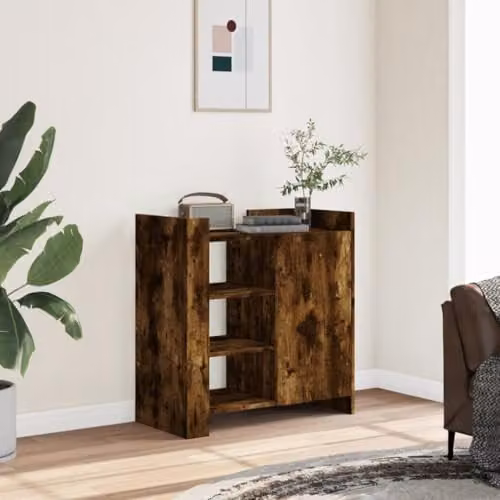 vidaXL Smoked Oak Sideboard in Brown, W/D/H: 73.5 x 35 x 75 cm – 2