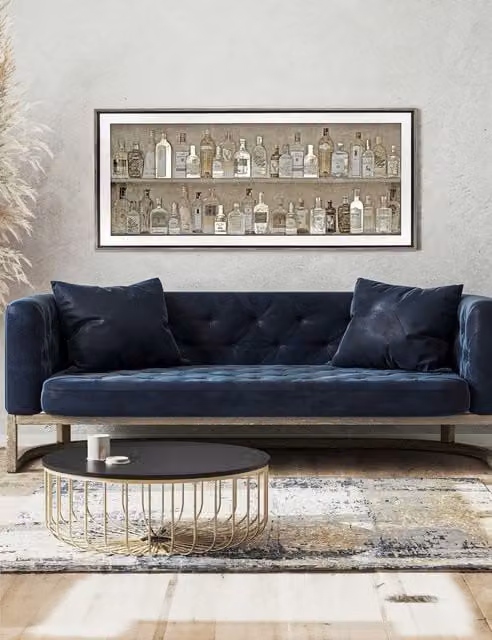 Gallery Direct Gin Collection Multicolour Typography Framed Wall Art in Black