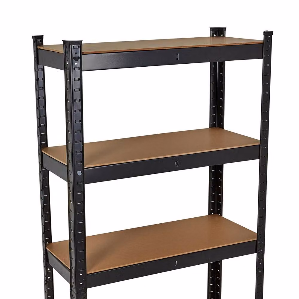 EONLION 5 Tier Metal Garage Shelving Unit, Black, W/D/H: 100.0 x 100.0 x 200.0 cm – 4