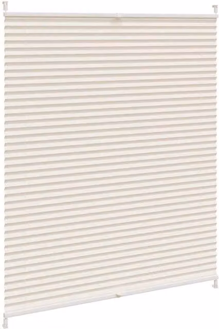 Berkfield Home Single Pleat Plisse Blind in Beige, W: 110 cm, H: 125 cm