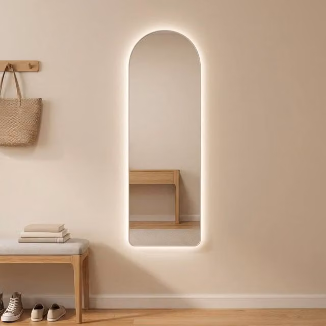 STILVORA Full Length LED Mirror with Dimmable Lights, Clear, W/H: 120 x 40 cm