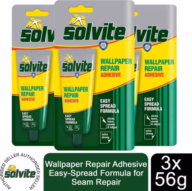 Solvite Wallpaper Repair Adhesive 3 x 56 g – 6