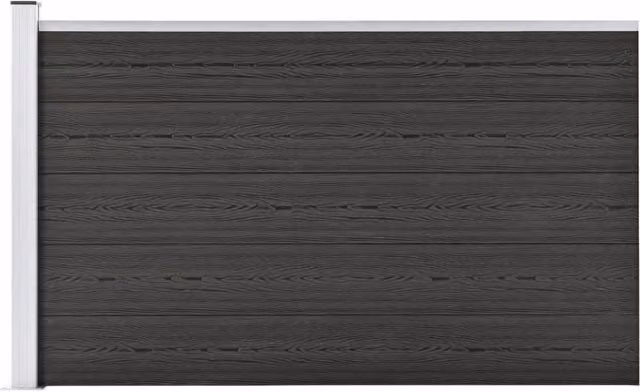 Berkfield Grey WPC Garden Fence Board, W: 175 cm, H: 105 cm