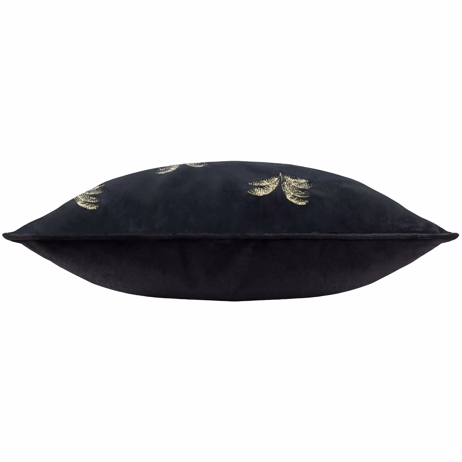 Paoletti Black Velvet Floral Embroidered Square Cushion, W/D/H: 45 x 45 x 45 cm – 3