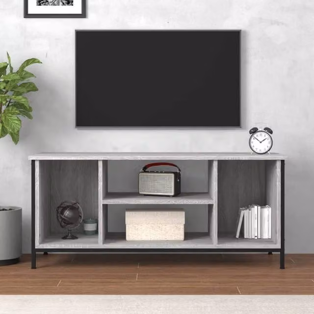 Berkfield Home Grey Sonoma TV Cabinet W/D/H: 102 x 35 x 45 cm