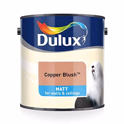Dulux Matt Emulsion Paint for Walls and Ceilings, Copper Blush, 2.5 Litres – 1