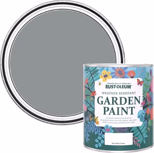 Rust-Oleum Matt Garden Paint in Anthracite Grey, 0.75 l