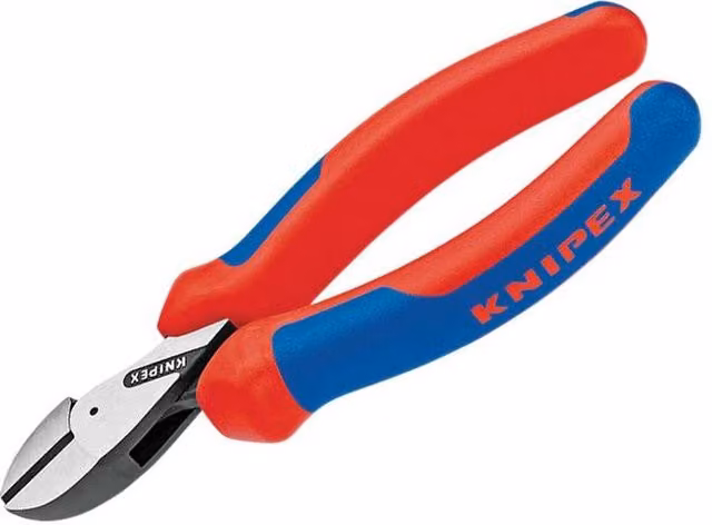 Knipex X-Cut Compact Diagonal Side Cutters with Multi-Component Grip, Red and Multicolour, 160 mm