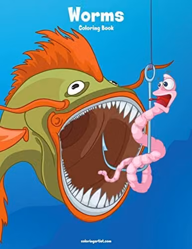 Worms Coloring Book 1: Volume 1 Multicolour Adult Coloring Book by Createspace