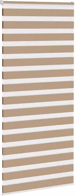Berkfield Home Elegant Zebra Blind in Sand and Brown, W: 95 cm, H: 230 cm
