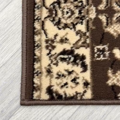 runrug Soft and Luxurious Brown Hallway Runner Rug, Stain-Resistant Machine Woven Carpet for Hallway and Kitchen, W/D/H: 360 x 60 x 0.9 cm – 4
