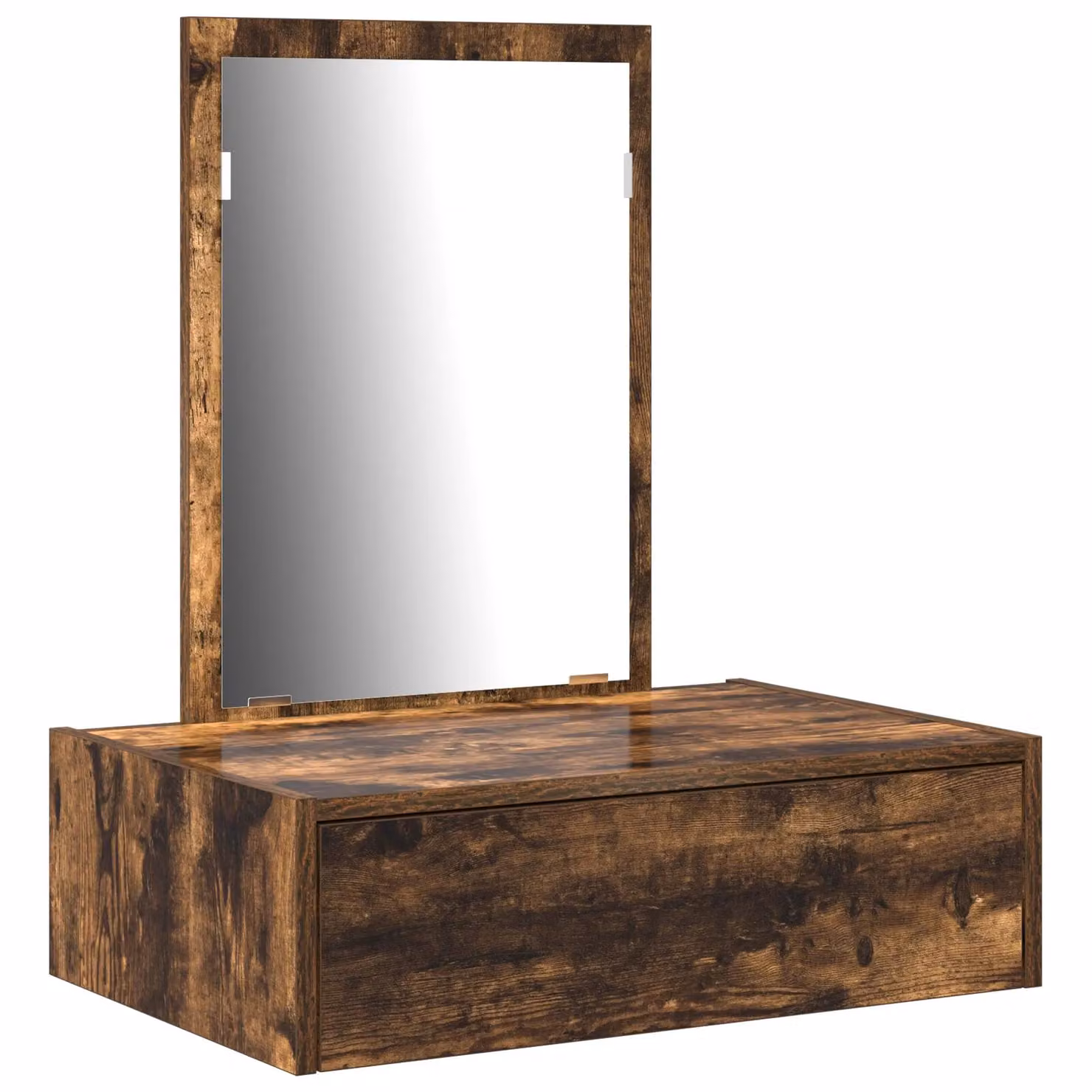Berkfield Home Wall Mounted Dressing Table in Smoked Oak Brown, W/D/H: 60 x 40 x 70 cm – 2