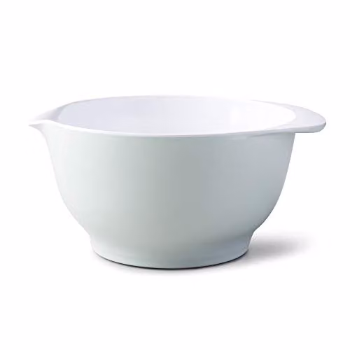 Zeal Melamine Large Non Slip Mixing Bowl with Pouring Spout, Green and White, 4 ltr