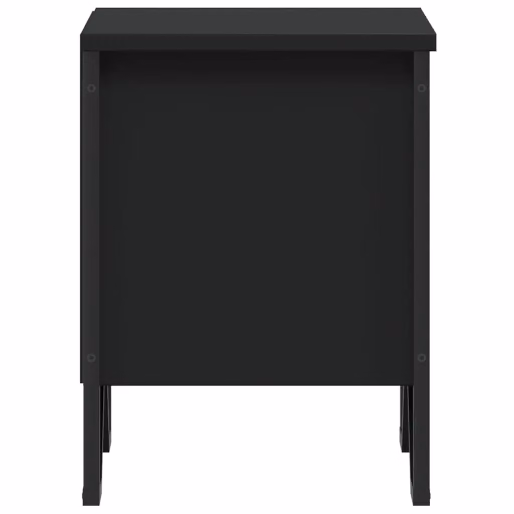 Berkfield Home Black Bedside Cabinet in Engineered Wood W/D/H: 40 x 30 x 40 cm – 5