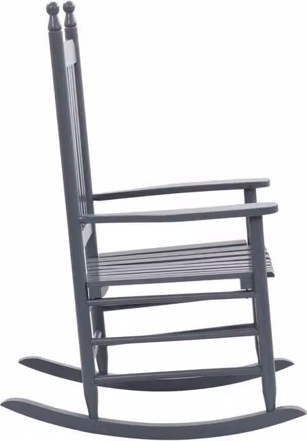 Berkfield Home Grey Rocking Chair with Armrests and Curved Seat