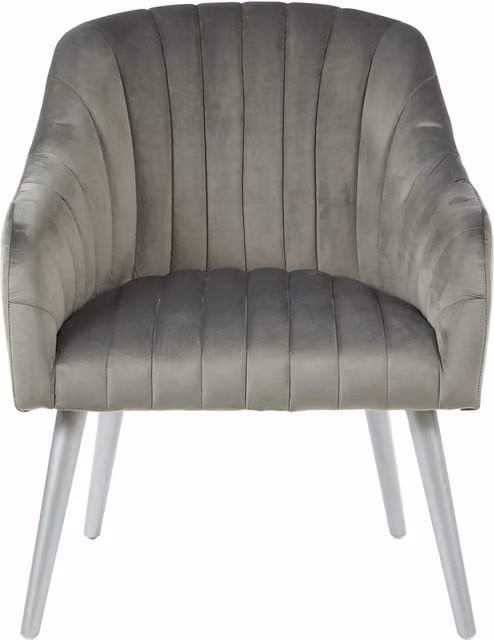 Luxor Living Grey Velvet Tub Armchair