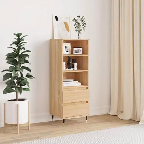 vidaXL Highboard in Sonoma Oak and Brown, W/D/H: 40 x 36 x 110 cm – 2