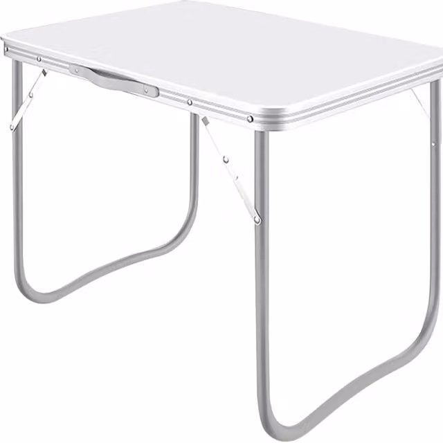 HomeVibe Multi-Purpose Adjustable Utility Table, White, W/D/H: 80 x 60 x 70 cm