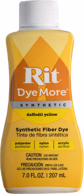 Rit DyeMore Liquid Dye for Synthetics, Daffodil Yellow, 236 ml