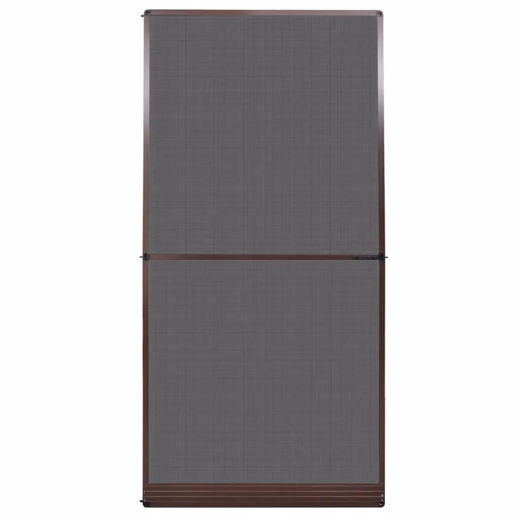 Berkfield Home Brown Hinged Insect Door Screen, W: 120 cm, H: 240 cm – 2