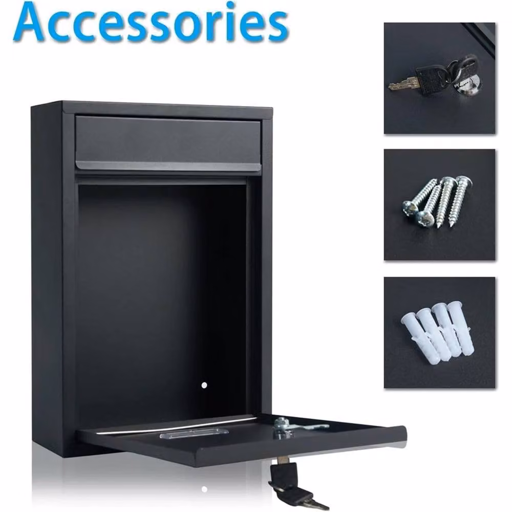 Nordara Black Steel Enamel Letterbox – 3