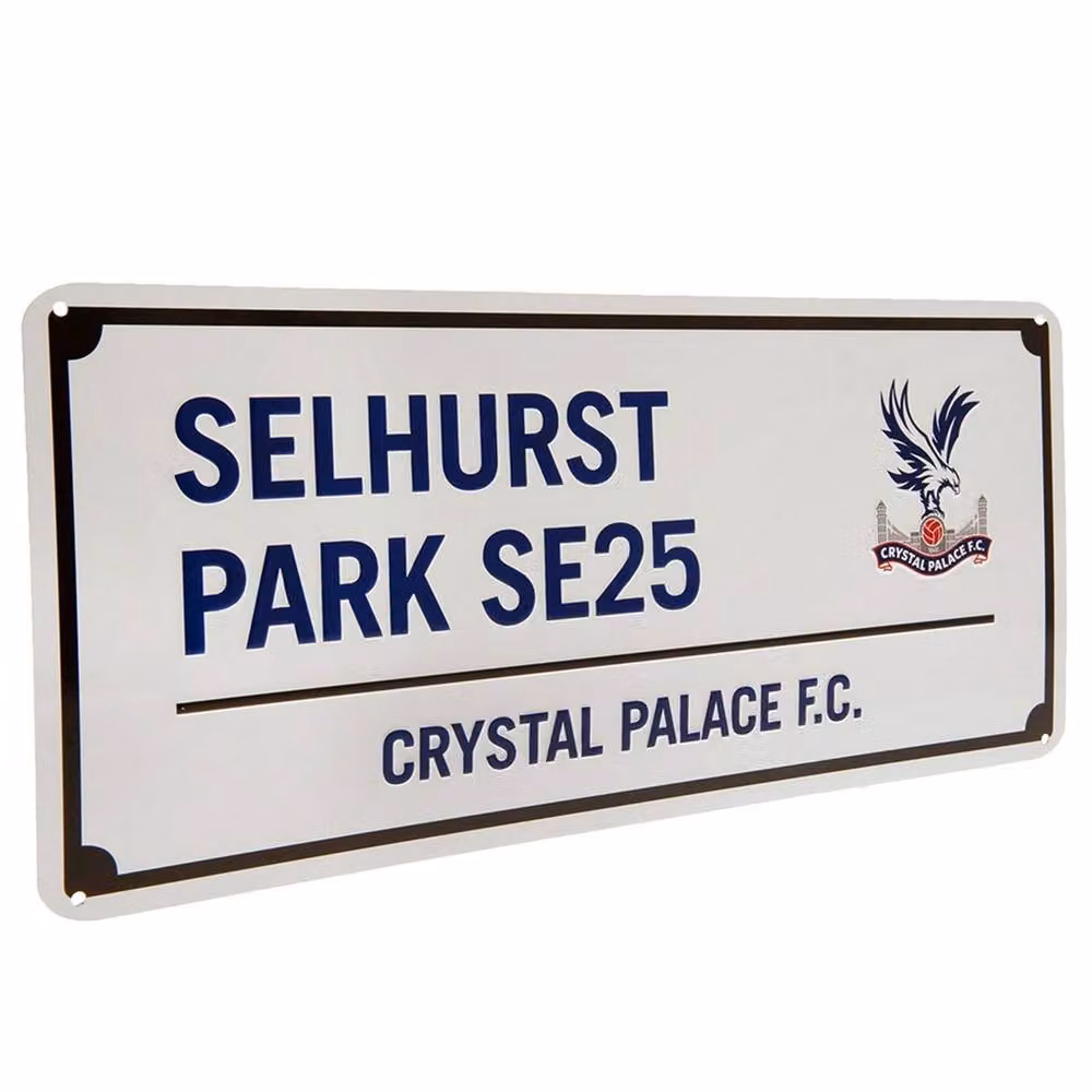 Crystal Palace FC Selhurst Park SE25 Metal Hanging Plaque, White – 2