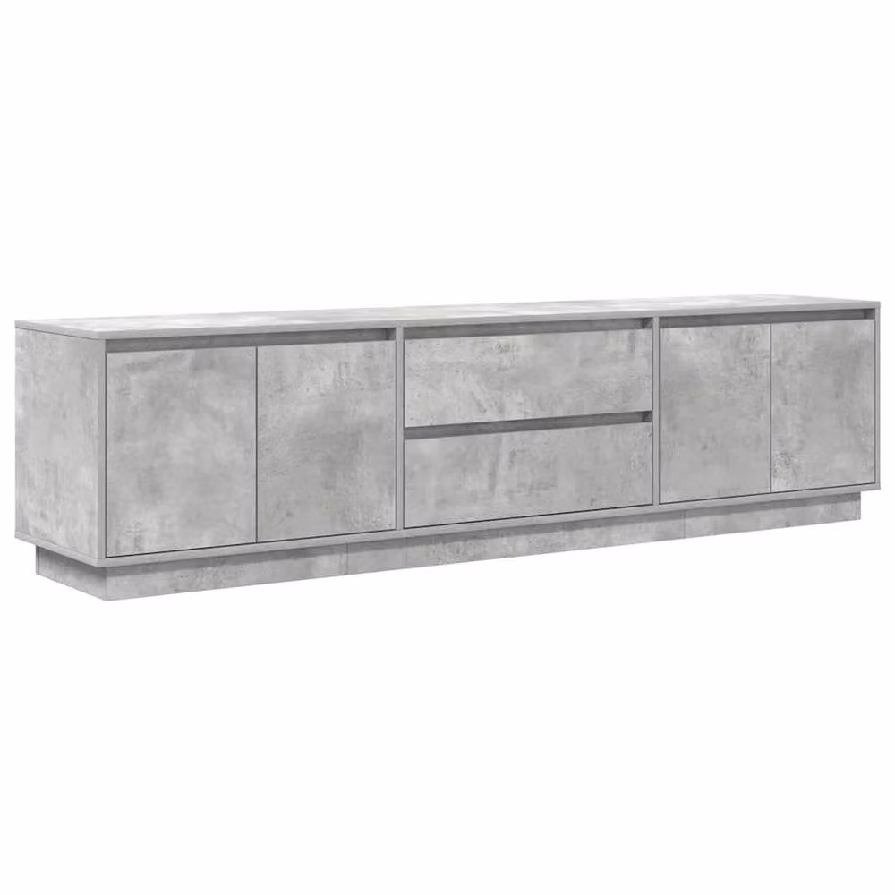Berkfield Home Modern TV Cabinet with LED Lights in Concrete Grey, W/D/H: 193.5 x 41 x 50 cm – 3