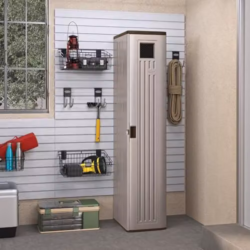 Rowlinsons Haven Tall Storage Locker in Grey, W/D/H: 38 x 51 x 183 cm