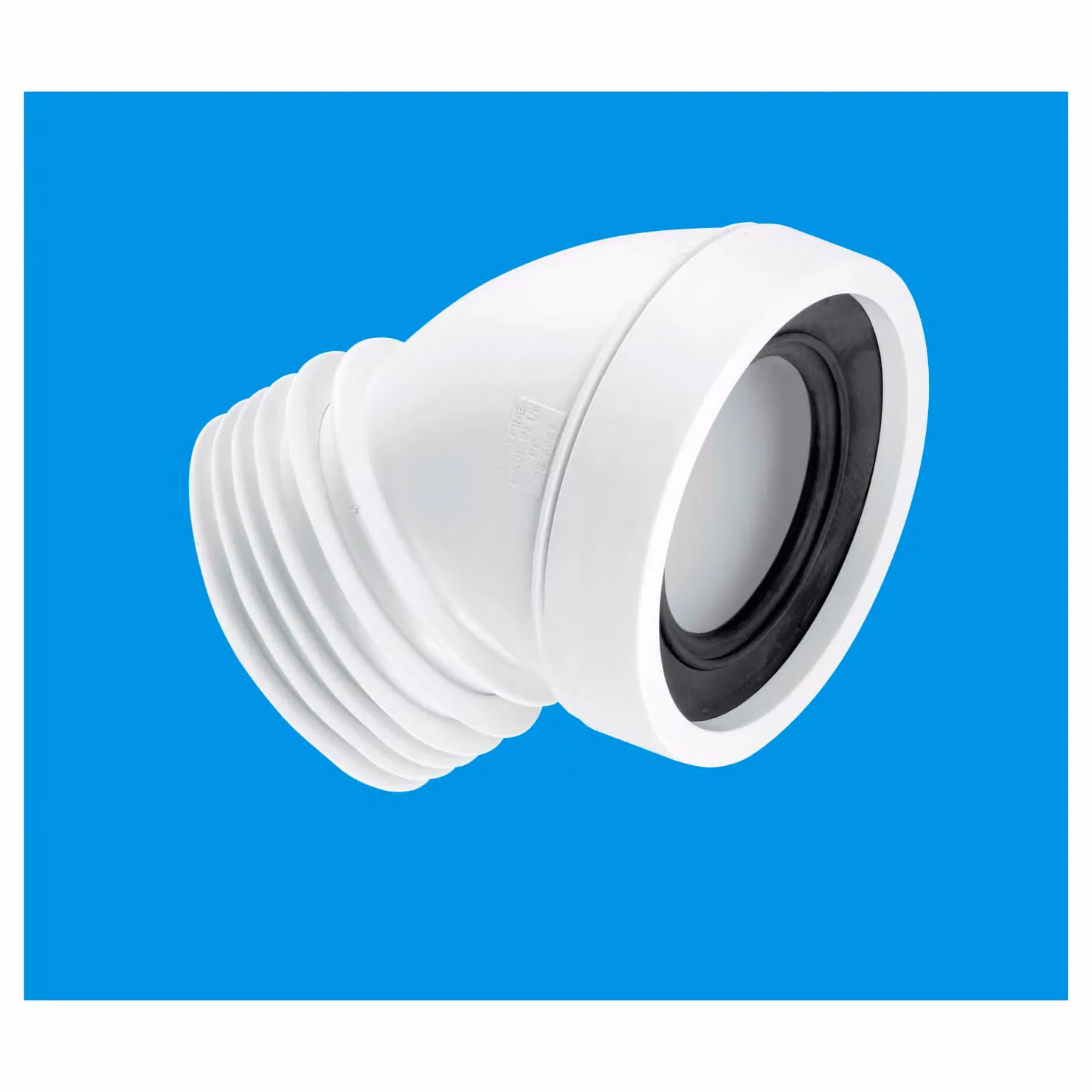 McAlpine 45 Degree Angle Rigid WC Connector in White – 2